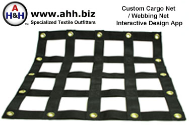 Custom Made Cargo Nets and Webbing Nets - Interactive Online Webbing Net Diagram Creator App &reg;2018 American Home & Habitat Inc.
