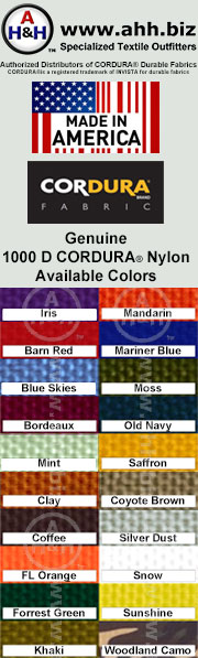 CORDURA® Fabric - 1000 Denier Heavy Duty Nylon Fabric - Water Resistant is available in these colors