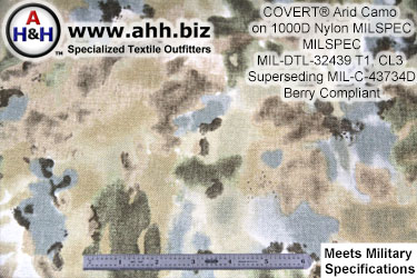 COVERT&reg; Arid Camo on 1000 Denier Nylon Mil-Spec