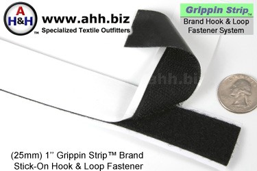 Grippin Strip&trade; Brand Hook and Loop Fastener Strip 25mm - similar to VELCRO&reg;
