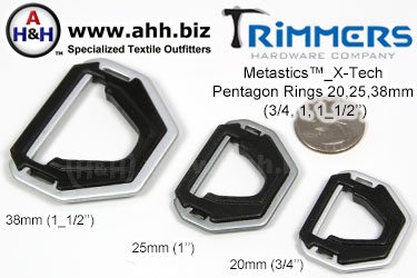 Metastics&trade; X-Tech Pentagon Rings
