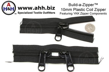 Build-a-Zipper&trade; YKK&reg; 10mm Plastic Coil - NO End Stops