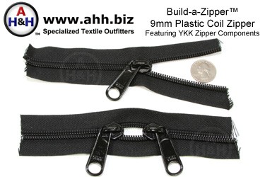Build-a-Zipper&trade; YKK&reg; 9mm Plastic Coil - NO End Stops