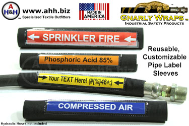 Customizable, Reusable Pipe Label Sleeves by Gnarly Wraps&trade;