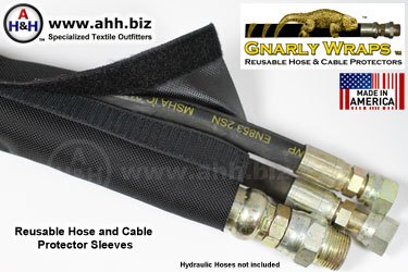 Gnarly Wraps&trade; Reusable Hose & Cable protector Sleeves - Made in America from 1050 D Ballistic Nylon