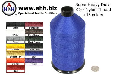 AH&H Brand&trade; Super Heavy Duty 100% Nylon Thread