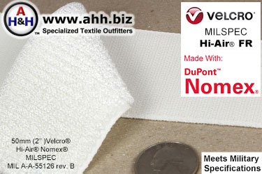 Velcro&reg; Hi-Air&reg; Mil-Spec 50mm Fire Resistant NOMEX&reg;