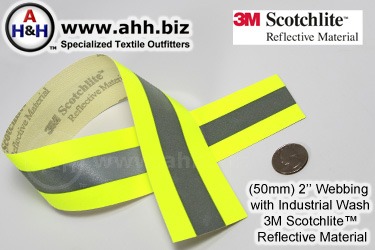 2 inch Flame Resistant Aramid Reflective Webbing by 3M&trade;